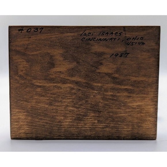 Handmade Red Santa With Toys Vintage Figurine Statue Crafted Luci Isaacs 1987 - Picture 7 of 7